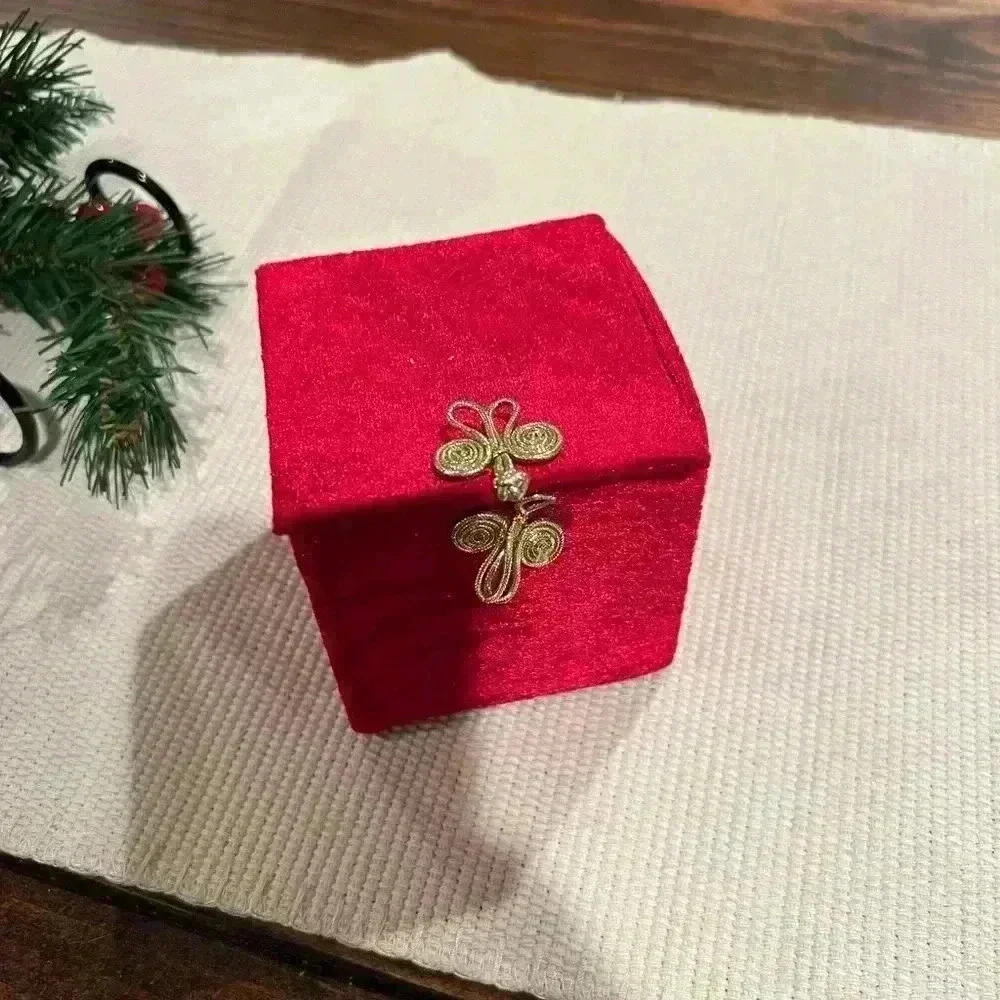 Pier One Imports 2005 Li Bien inside art ornament, elves, Santa, EUC, see pics